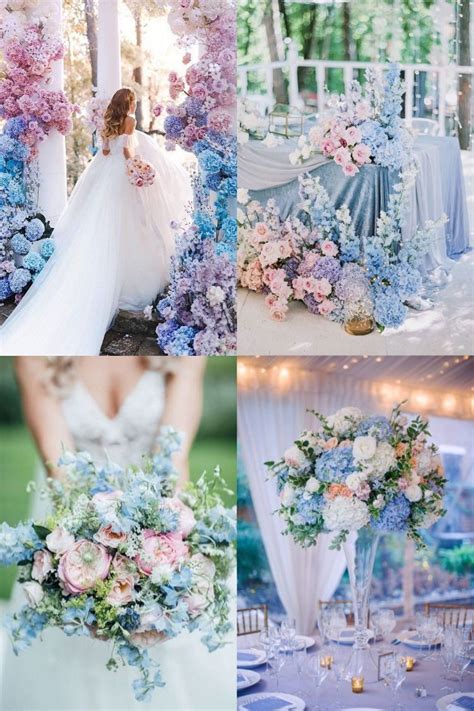 Blue And Blush Pink Wedding